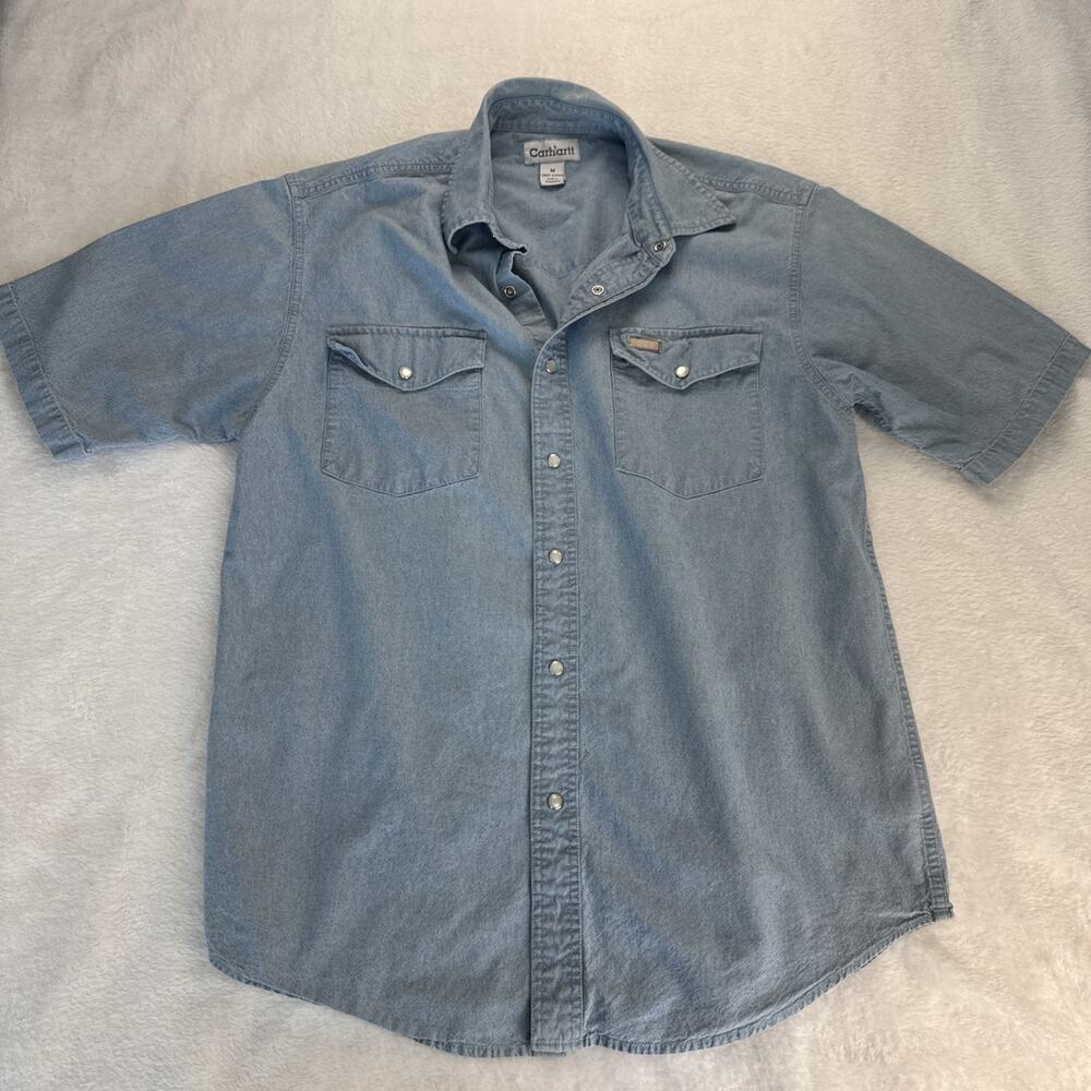 Carhartt Pearl Snap Western Short Sleeve Shirt Men M